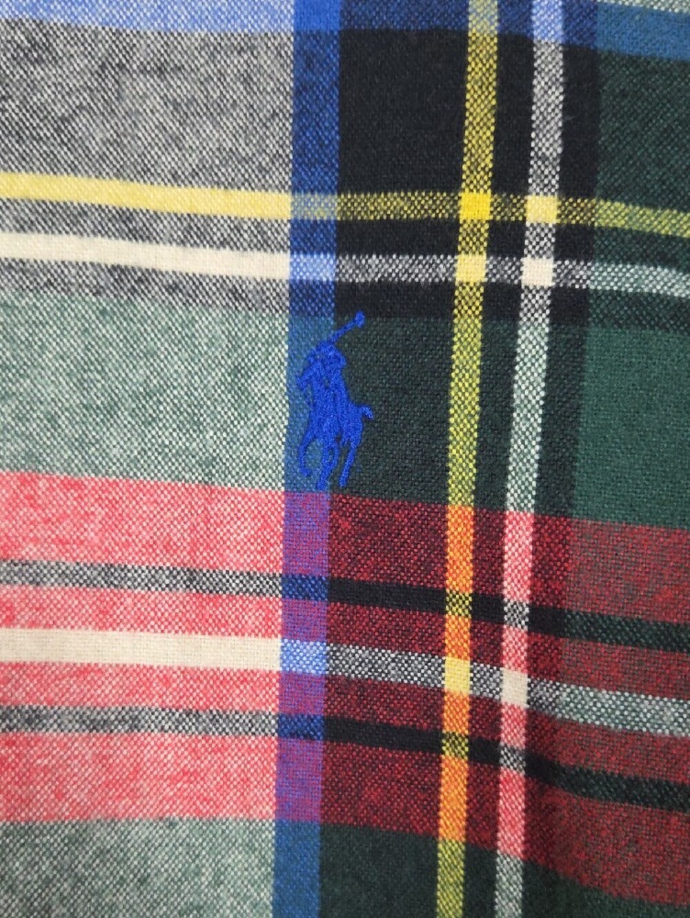 Ralph Lauren Cream, Red & Green Plaid Button-Down Shirt - Picture 2 of 8